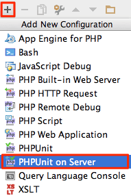 phpunit-on-server-add-run-config