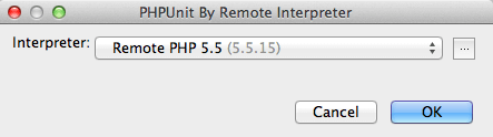 PHPUnit PHP Remote Interpreterを選択