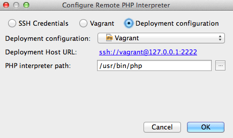 Deployment configuration を選択