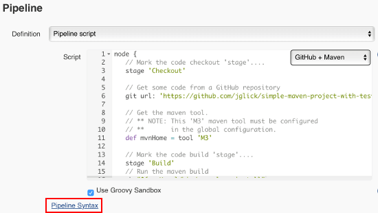 Jenkins2 Pipeline github maven