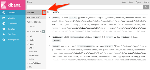 Kibana5のDiscoverからApacheアクセスログを展開