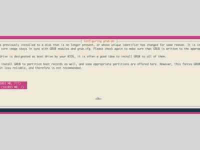Configuring grub-pc