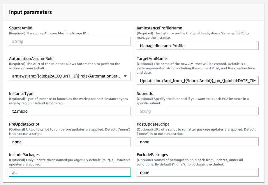 Execute automation document